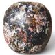 Round stoneware vase by David Whitehead, La Borne, polychrome.