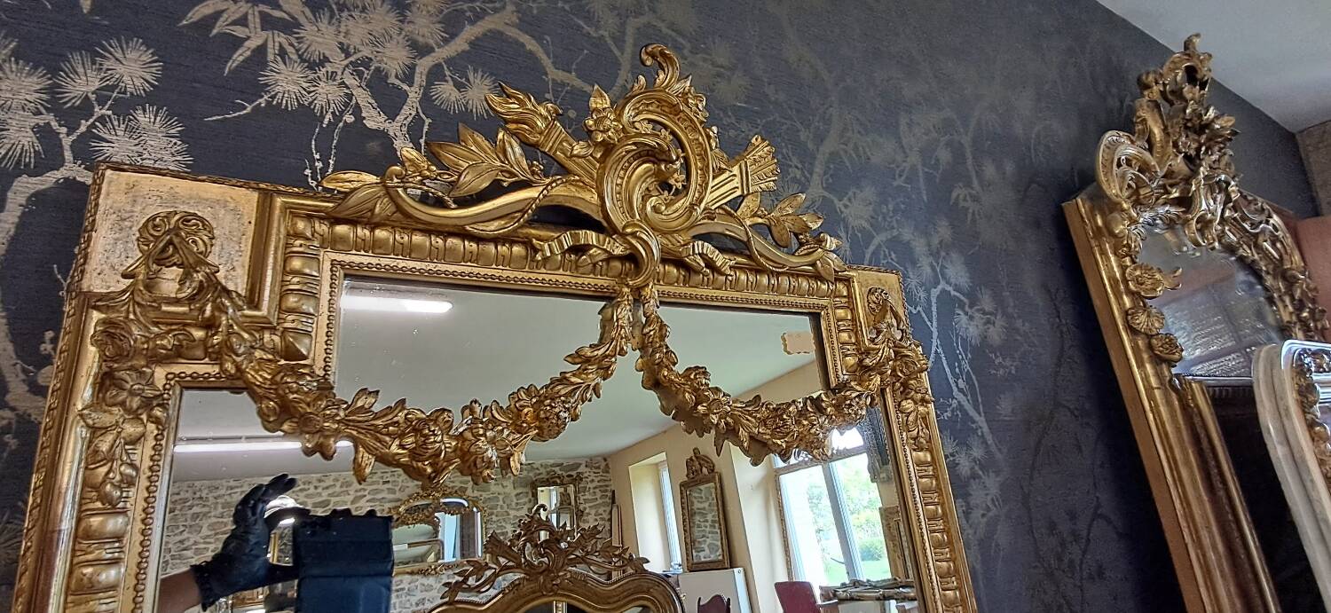 19th century mirror 175 x 92