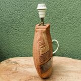 Terracotta lenticular lamp base