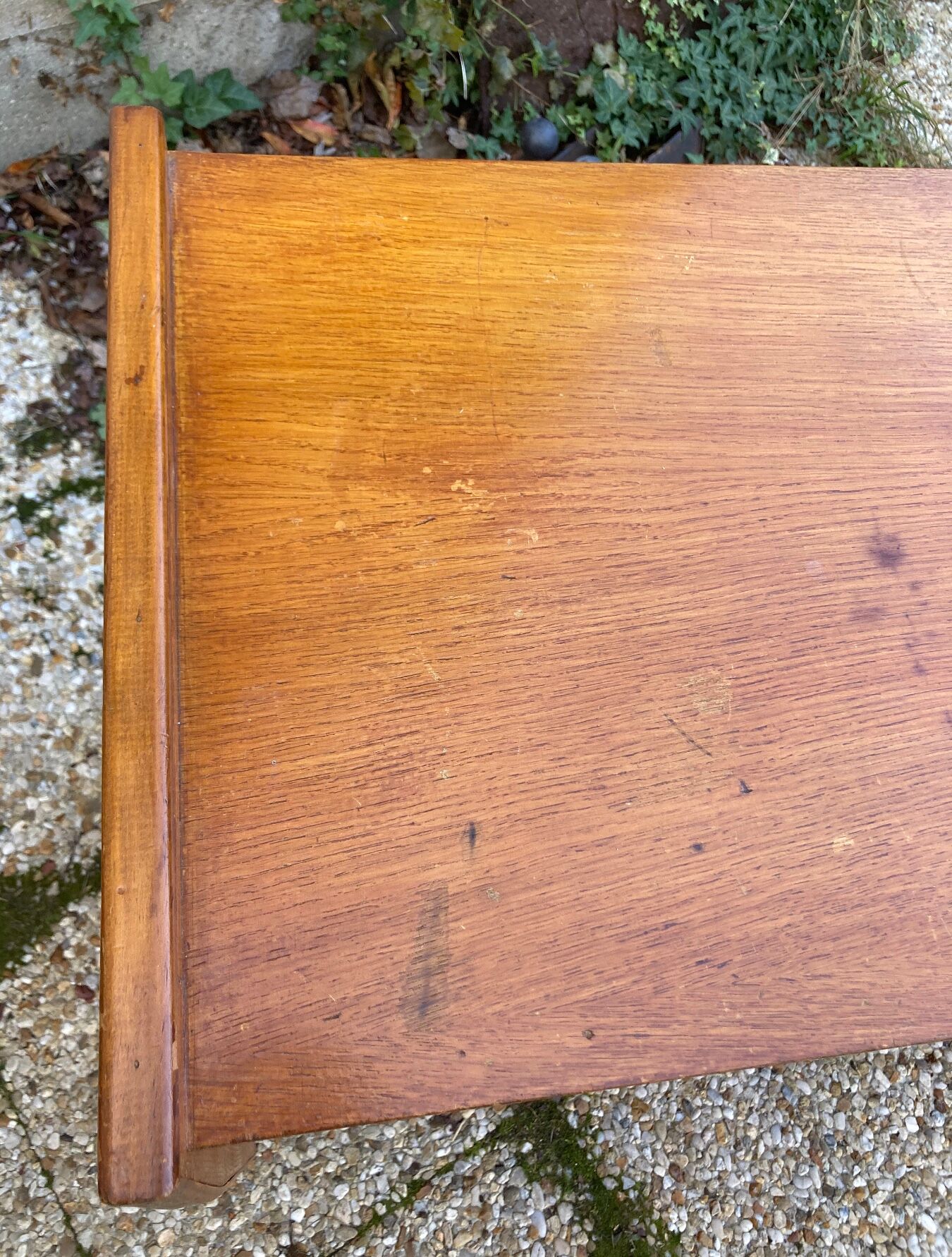 Rattan chest of drawers and vintage wood