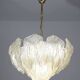 Amazing Large Murano Glass Gold Leaves Chandelier