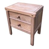 Pair of solid oak bedside tables circa 70-80