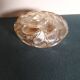 Round amber molded glass ceiling light