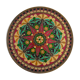 Plate or empty pocket in partitioned copper and vintage enamels