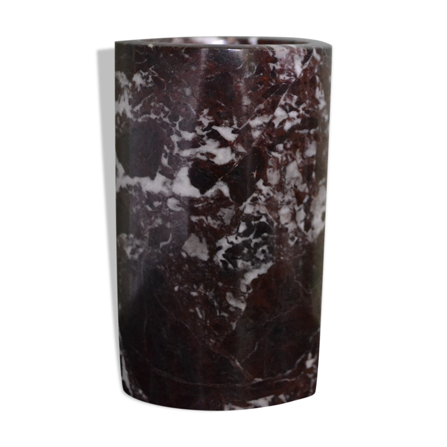 Red marble pencil pot
