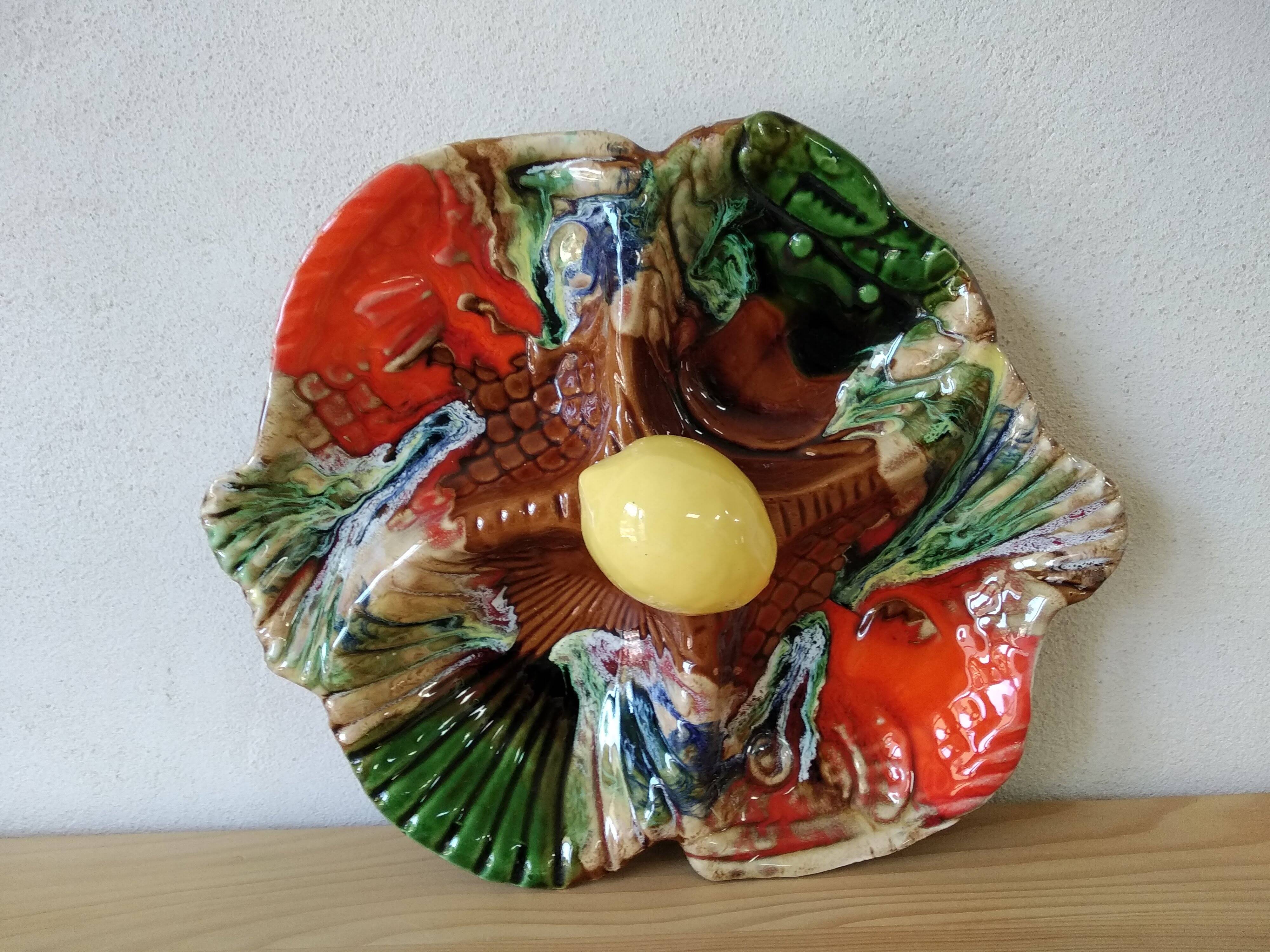 Vallauris Lemon Barbotine Dish