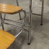 Stepladder stool 3 steps formica 1970