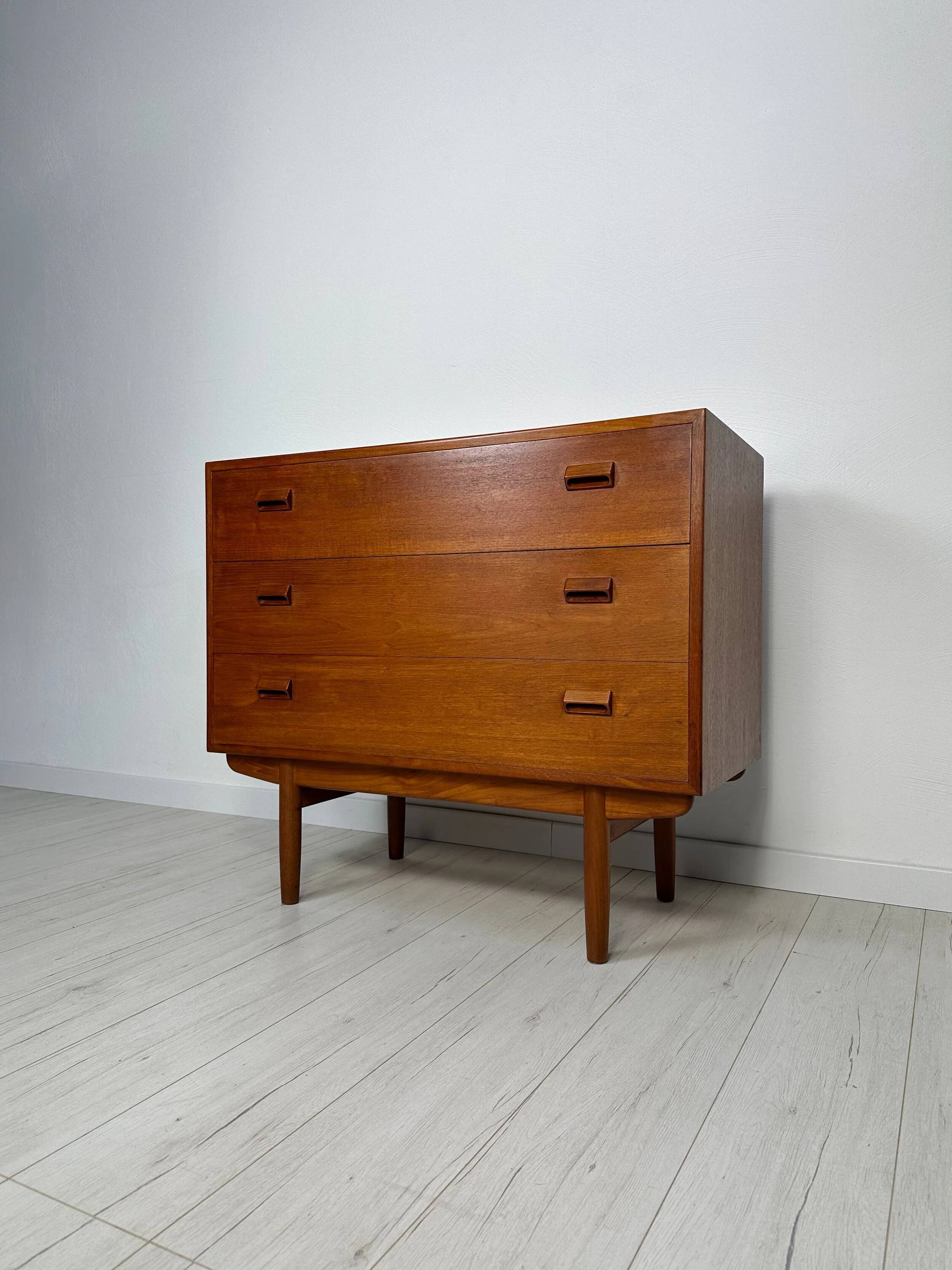 Commode secrétaire en teck danois vintage des années 1960 par Børge Mogensen