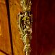 Louis XV style chest of drawers, precious wood cube marquetry, rosewood, violet wood.
