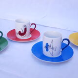 4 cups with drawings by Miro