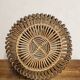 Mid-century woven rattan ottoman by Franco Albini, 1950s, Italy, 50 × 50 × 30 cm