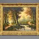 J. Somers, "Forest Landscape." Oil on canvas.