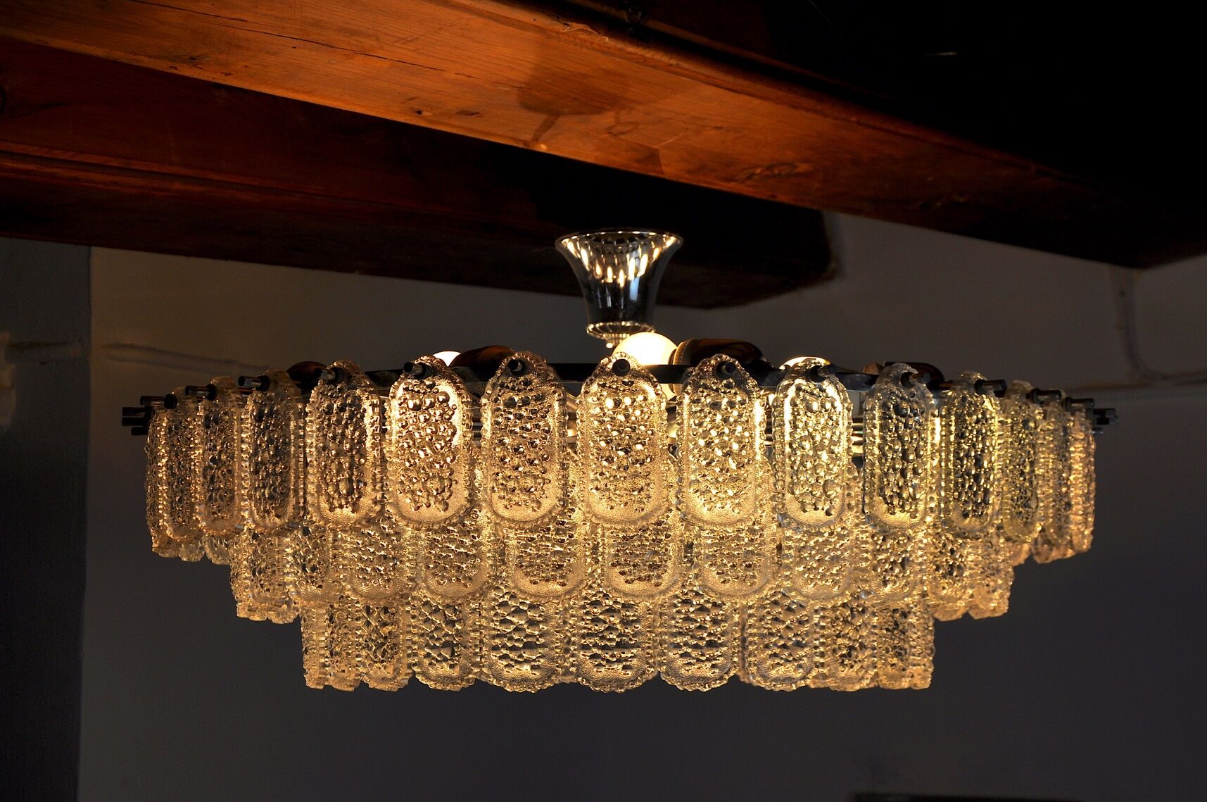 Kinkeldey chandelier 3 levels crystals Germany 1970