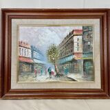 Tableau encadré huile sur toile signée Burnett