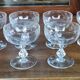Set of 8 large crystal champagne glasses