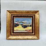 Oil on canvas by Michel No, 1980s.