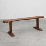 Pair of rustic Oak Benches, France, 1850