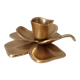 Bougeoir fleur à main vintage années 70