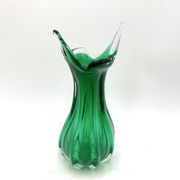 Vase vert Egermann, République tchèque, années 1970