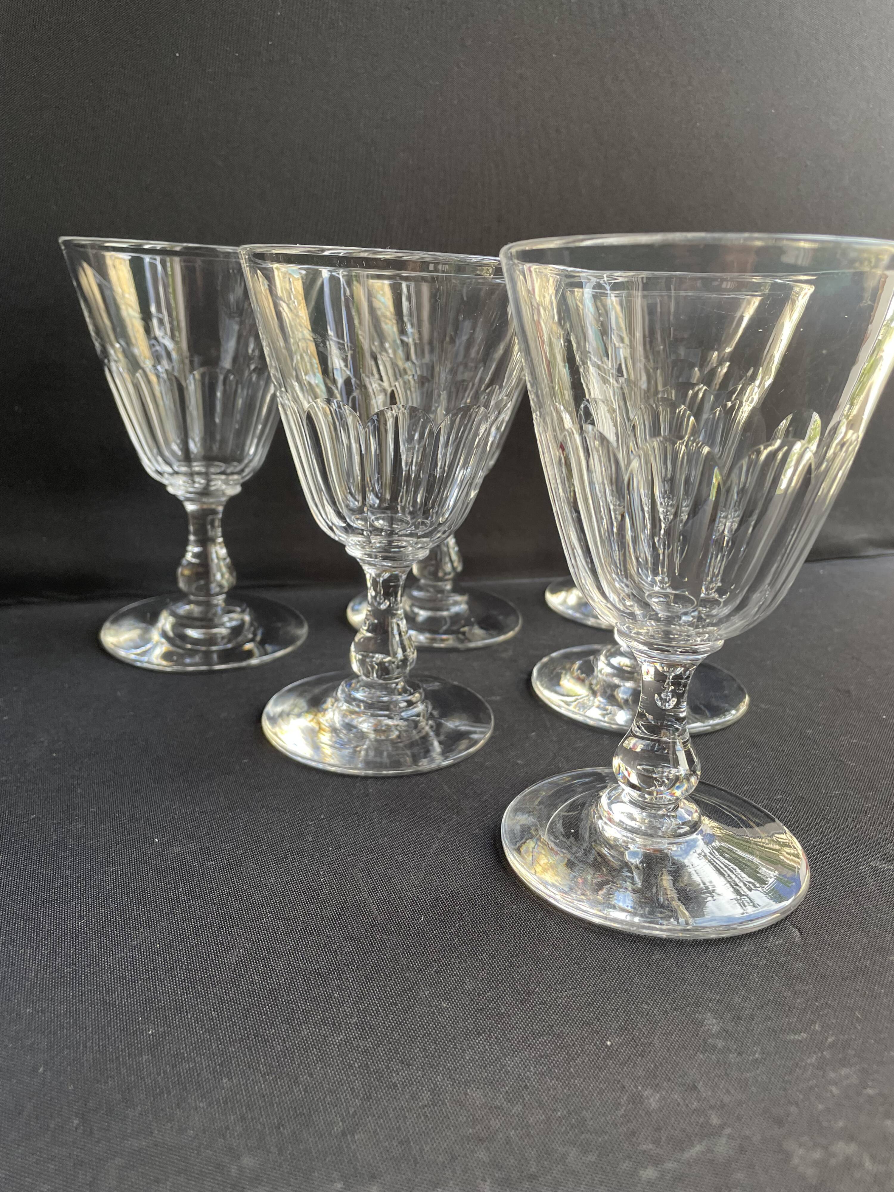 6 Baccarat water glasses