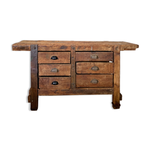 Ancien établi bois