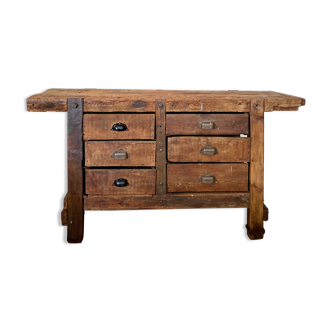 Old wooden workbench