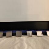 6 square silver metal knives with AVM Paris punch