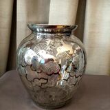 Vase transparent motifs art nouveau