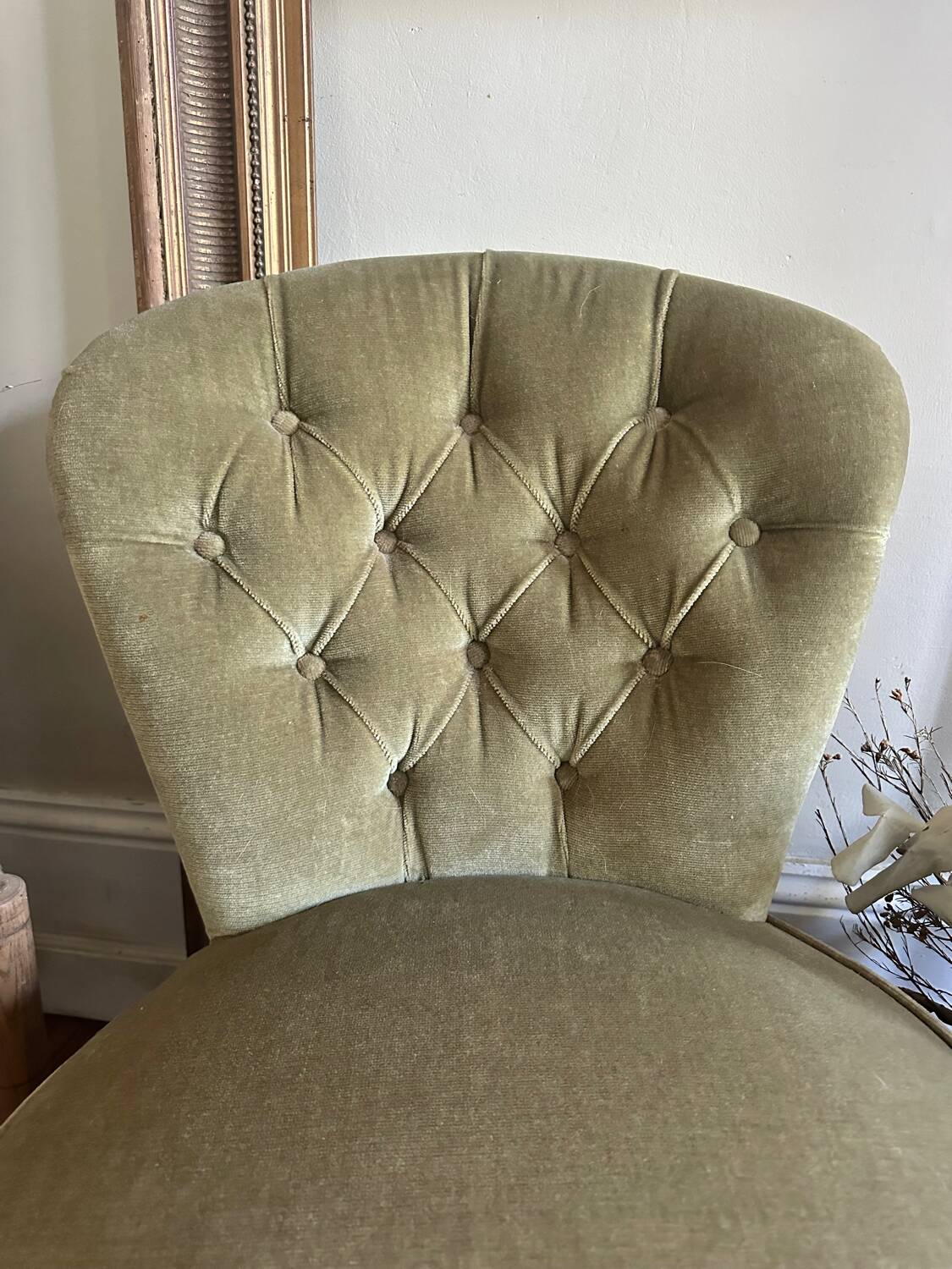 Fauteuil crapaud en velours