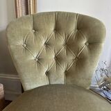 Fauteuil crapaud en velours