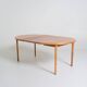 Round extendable walnut dining table, Sweden, 1960s