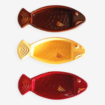 Coupelles apéritifs poissons céramique art deco