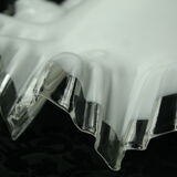 Toothed white opaline lampshade 30s