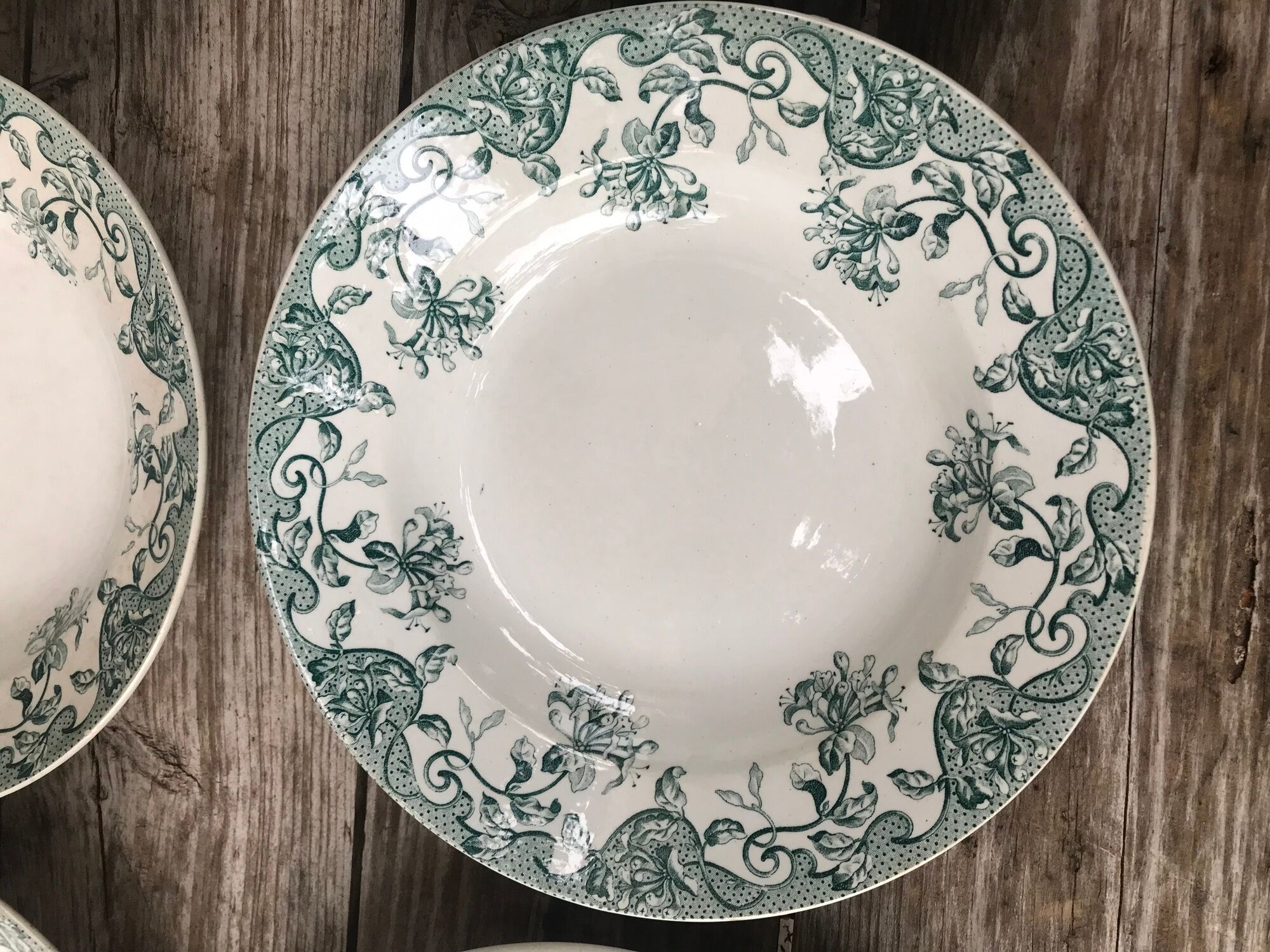 10 assiettes terre de fer. St Amand & Hamage. modèle Reigne