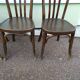 Set of 4 wooden bistro chairs - vintage - old