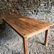 Antique French oak dining table, early 1900s - large farmhouse table for 12 people