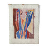 Yves Alix, Étude de nus, 1963. Watercolor on signed paper