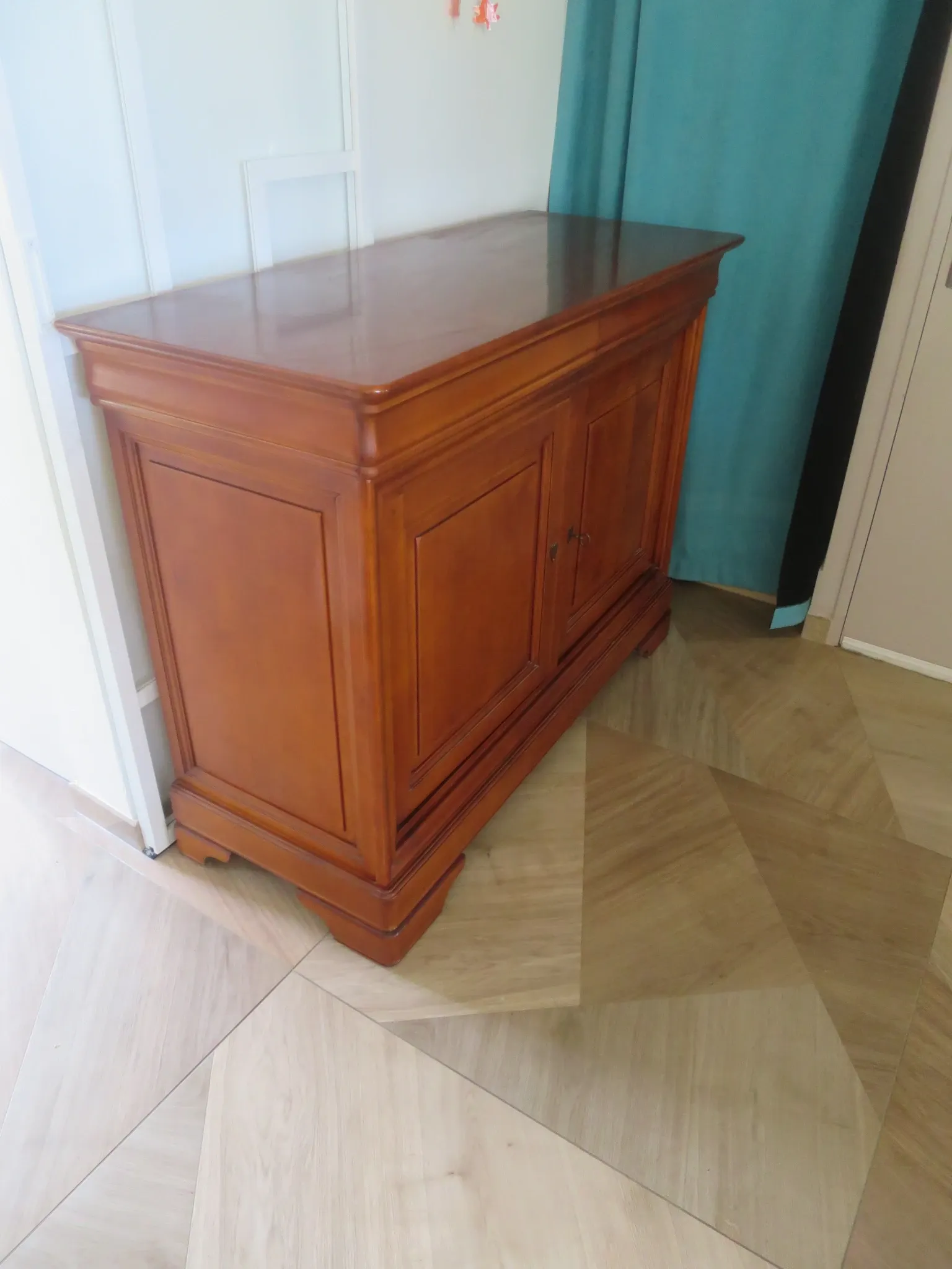 Louis Philippe buffet - 2 drawers - 2 doors - cherry wood - solid wood - dowelled