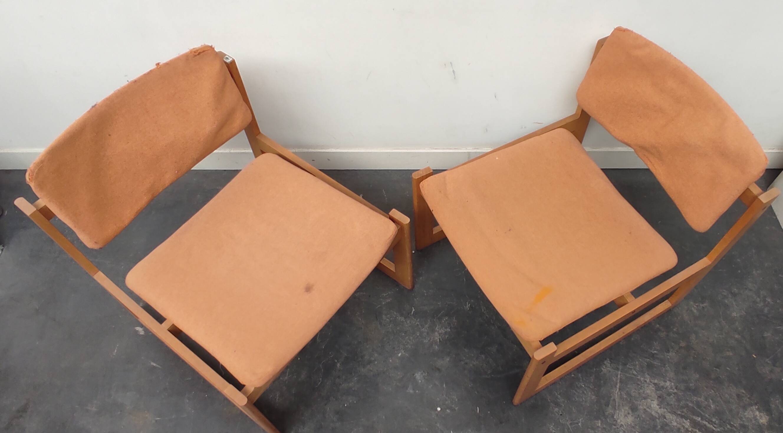 Pair of SFC 3001 armchairs by Michel Mortier 1960