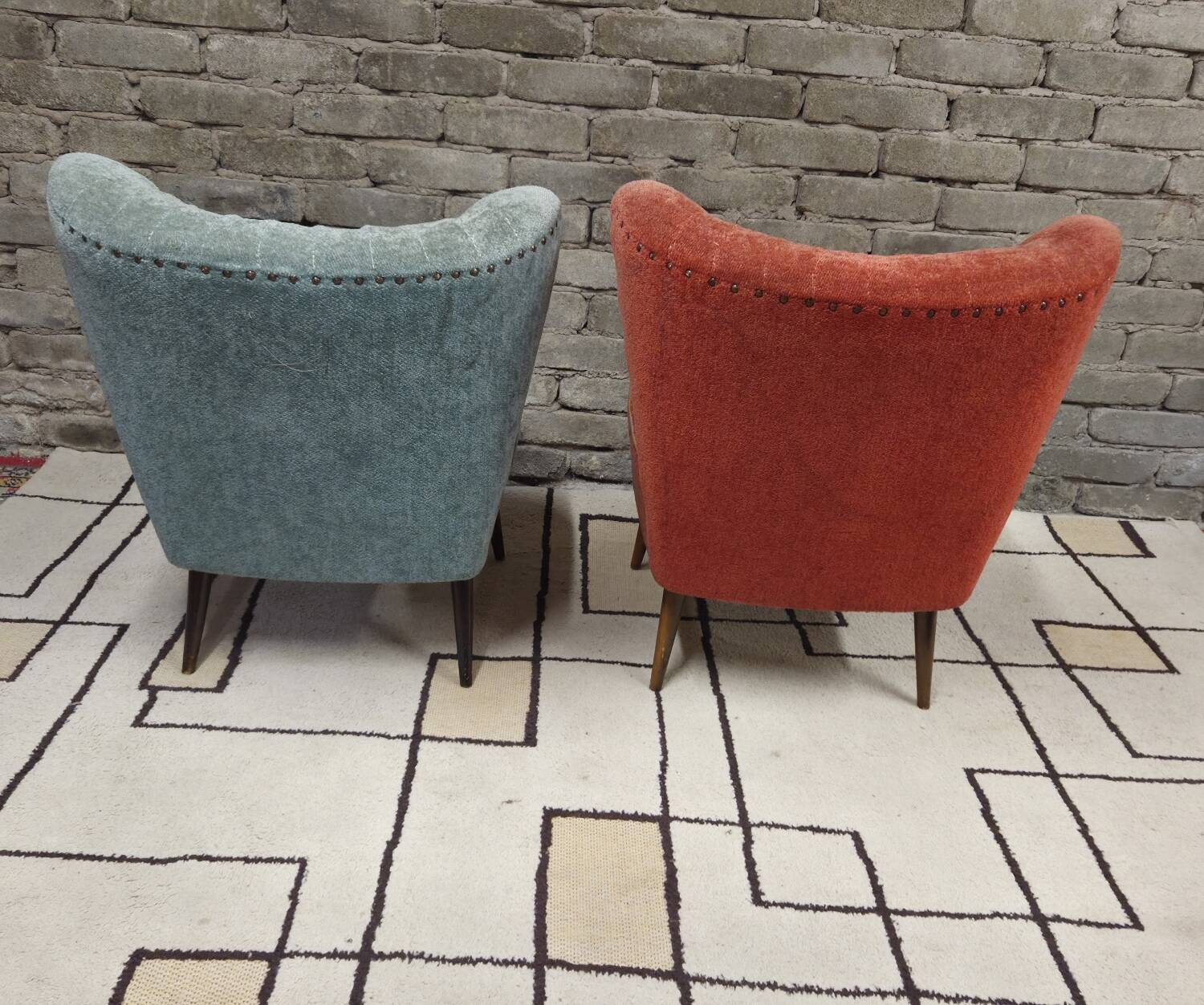Pair of cocktail armchairs 1960