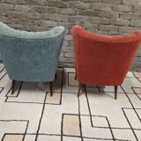 Pair of cocktail armchairs 1960
