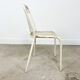Set of four vintage industrial metal bistro chairs by Rene malaval