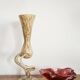 Vintage mid-century artistic vase, beige sand, Murano glass, Europe, 1970.