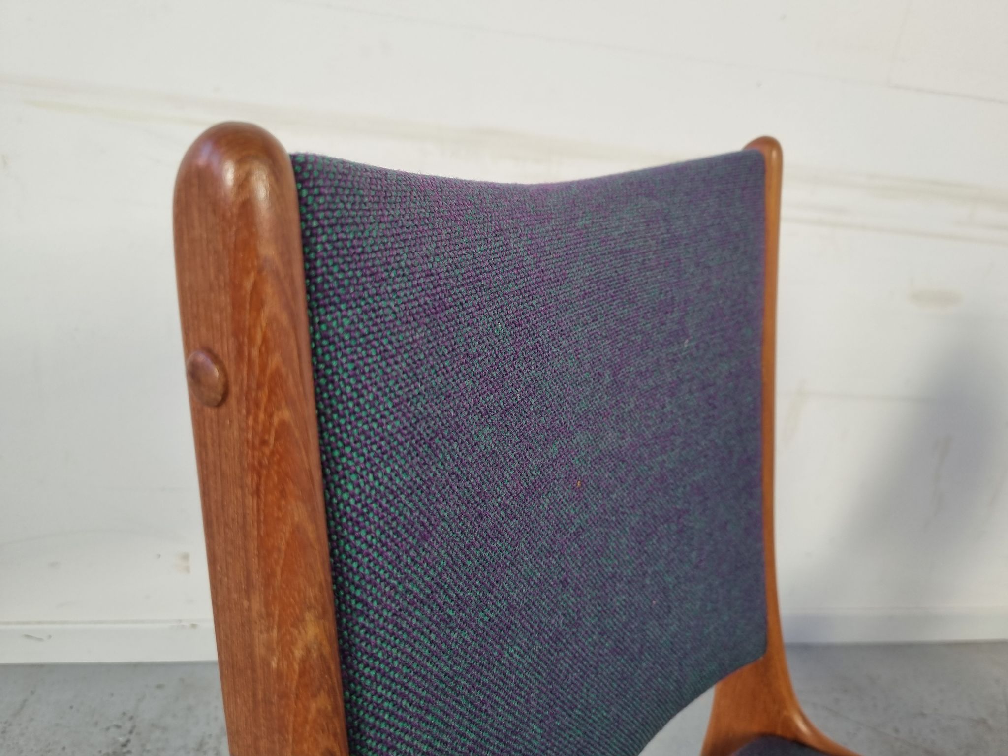 Pair of Scandinavian teak chairs by Johannes Andersen for Uldum, 60s