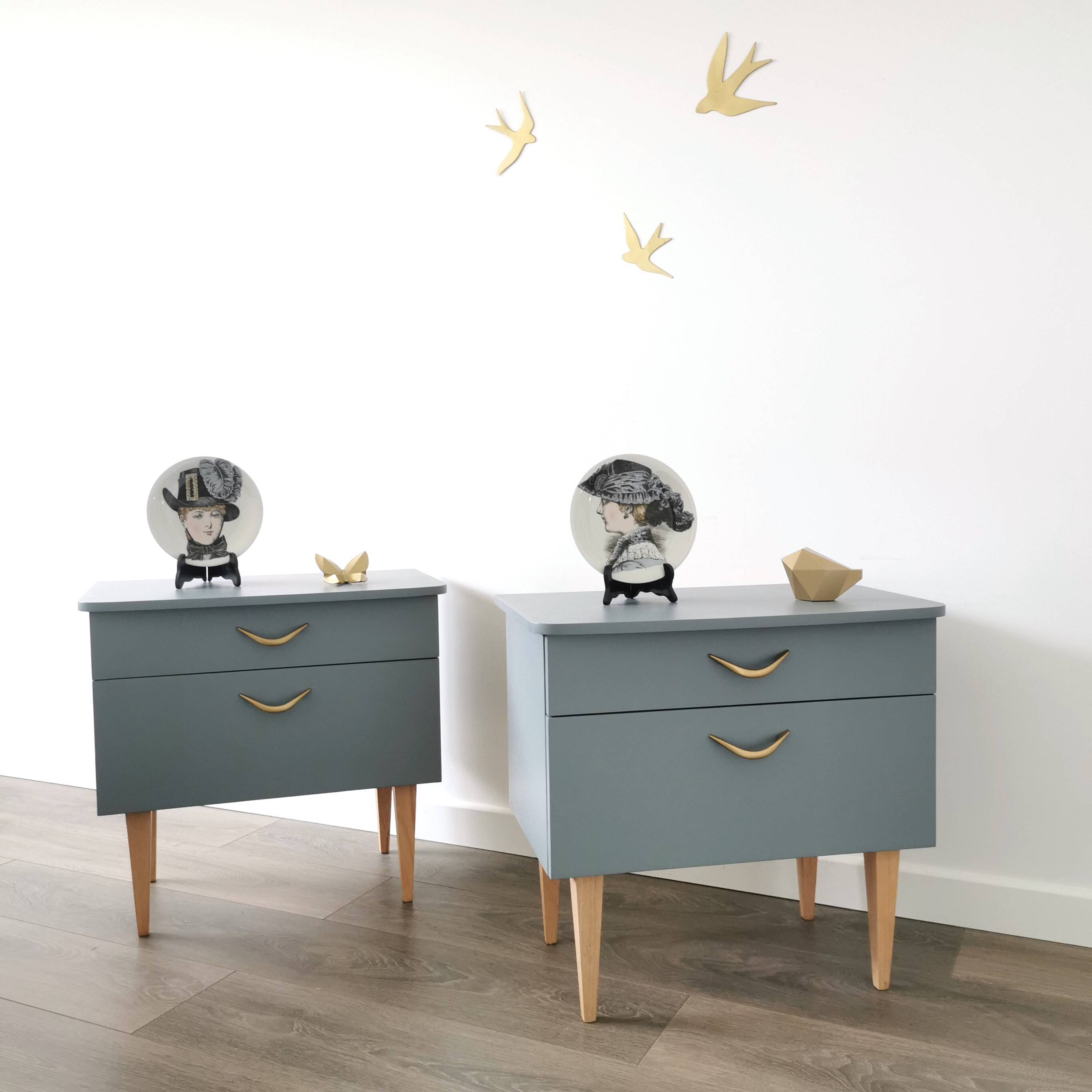 Pair of vintage bedside tables