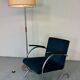 Bauhaus Wood and Steel Floor Lamp, 1950s
