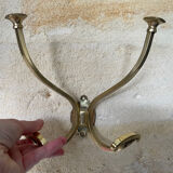2 coat hooks with 4 branches in gilded brass