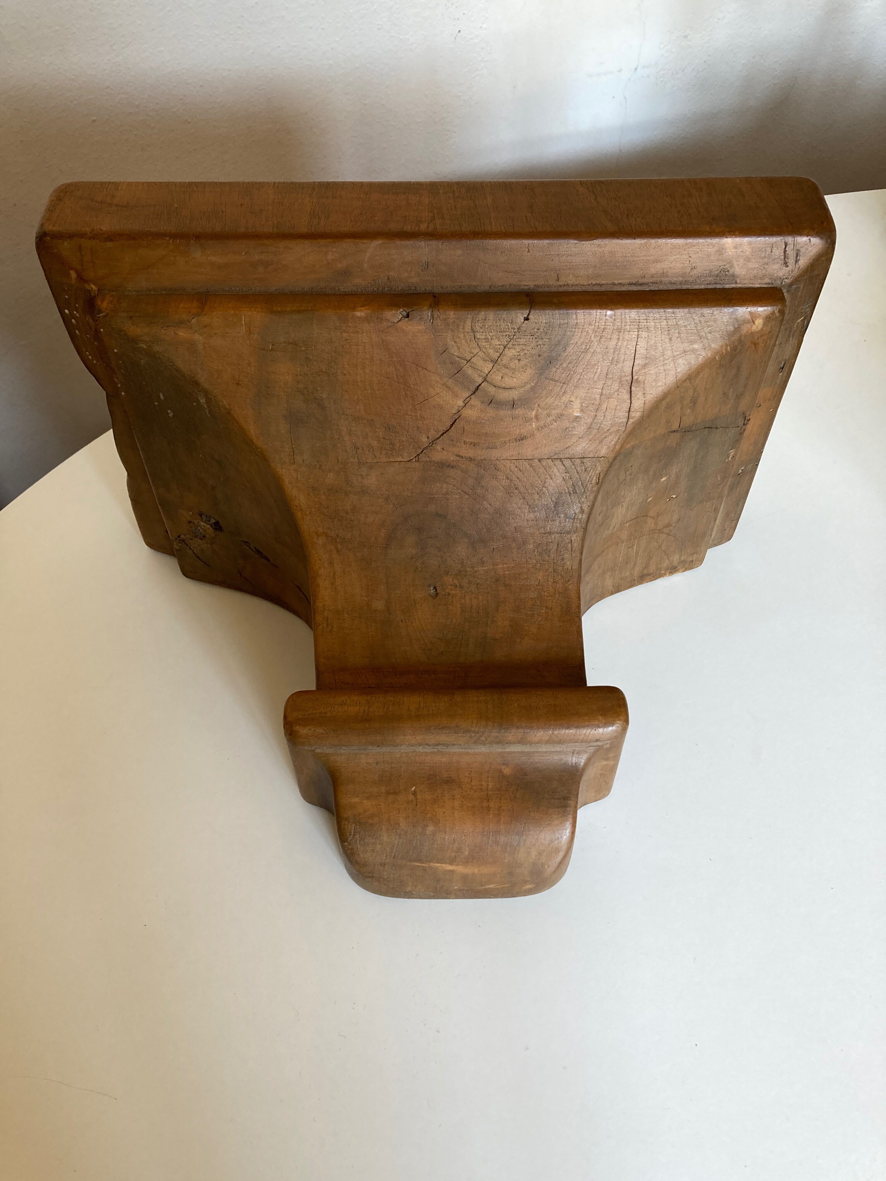 Neo classical console 19th shelf in solid oak