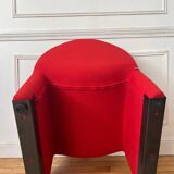 Vintage wool fireside chair