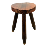 Brutalist wood tripod stool